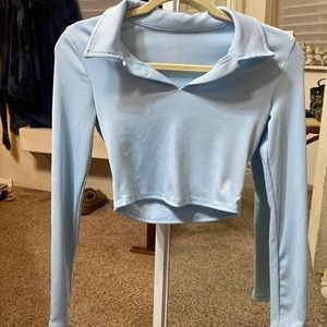 SHEIN light blue collared long sleeve